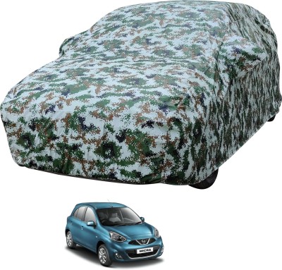 MOCKHE Car Cover For Nissan Micra (With Mirror Pockets)(Multicolor)