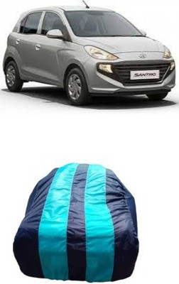 ATBROTHERS Car Cover For Hyundai Santro 1.0i (Without Mirror Pockets)(Blue, Multicolor)