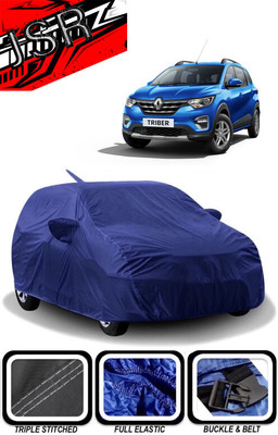 J S R Car Cover For Renault Triber RXZ (With Mirror Pockets)(Blue)