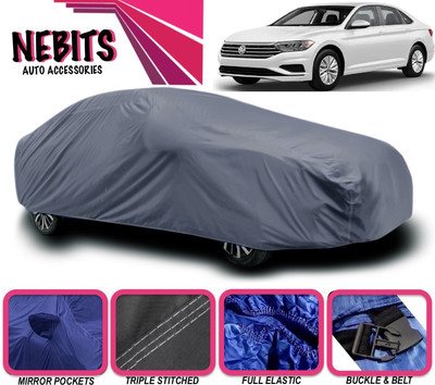 NEBITS Car Cover For Volkswagen Jetta (With Mirror Pockets)(Grey)