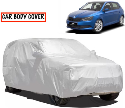 AUCTIMO Car Cover For Skoda Fabia (With Mirror Pockets)(Silver)