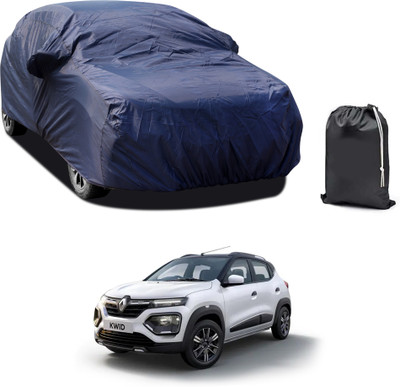 CODOKI Car Cover For Renault Kwid (With Mirror Pockets)(Blue)