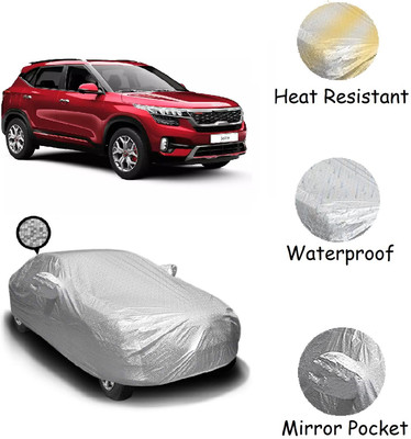 AUTOFIT Car Cover For Kia SELTOS (With Mirror Pockets)(Silver)