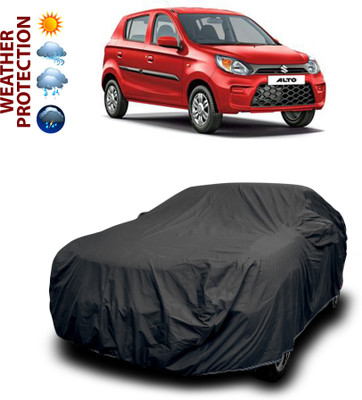 CODOKI Car Cover For Maruti Suzuki Alto K10 (With Mirror Pockets)(Black)