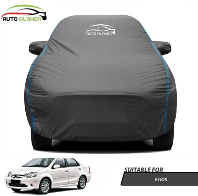 AUTO ALAXON Car Cover For Toyota Etios (With Mirror Pockets)(Black)