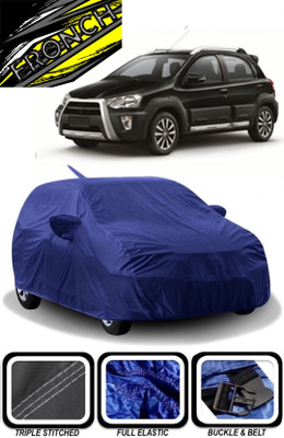 FRONCH Car Cover For Toyota Etios Cross (With Mirror Pockets)(Blue)