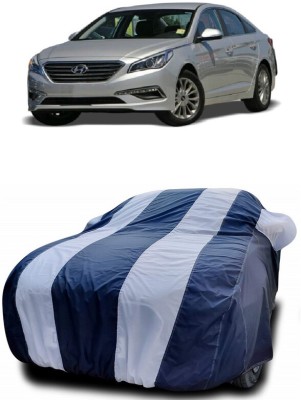 DIGGU Car Cover For Hyundai Sonata LF Active (With Mirror Pockets)(White, Blue)