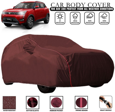 MADAFIYA Car Cover For Mahindra XUV 300 (With Mirror Pockets)(Maroon, Red, For 2019, 2020, 2021, 2022, 2023 Models)