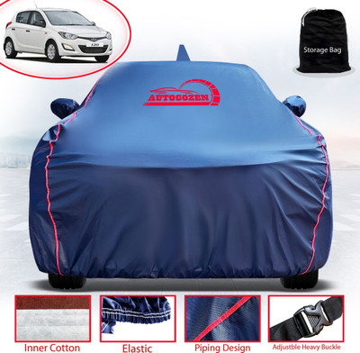AUTOCOZEN WATERPROOF Car Cover For Hyundai i20 Active 1.2 SX with AVN (With Mirror Pockets)(Blue)
