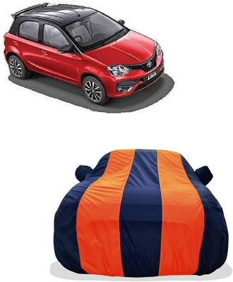 Tricway Car Cover For Toyota Etios Liva 1.2 VX Petrol (With Mirror Pockets)(Orange)