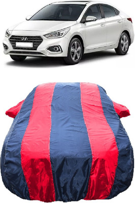 Wegather Car Cover For Hyundai Verna VTVT 1.6 SX Option Petrol (With Mirror Pockets)(Red)