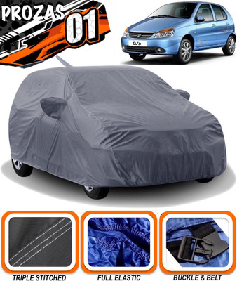 prozas Car Cover For Tata Indica eV2 (With Mirror Pockets)(Grey)