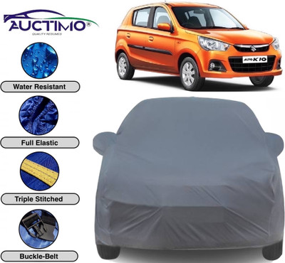 AUCTIMO Car Cover For Maruti Suzuki Alto K10 (With Mirror Pockets)(Grey)