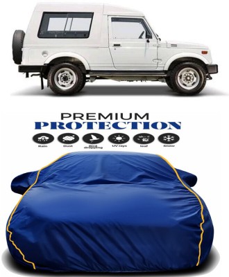 Genipap Car Cover For Maruti Suzuki Gypsy MG-410 (With Mirror Pockets)(Blue)