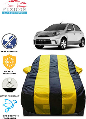 FUZICON Car Cover For Nissan Micra(Yellow, Blue)