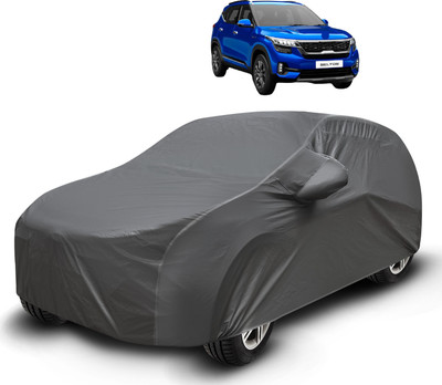 Auto Hub Car Cover For Kia SELTOS (With Mirror Pockets)(Grey)