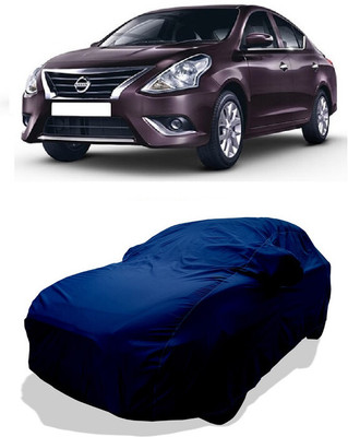 Coxtor Car Cover For Nissan Sunny XV D Diesel (With Mirror Pockets)(Blue)