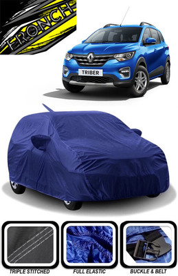 FRONCH Car Cover For Renault Triber RXZ (With Mirror Pockets)(Blue)