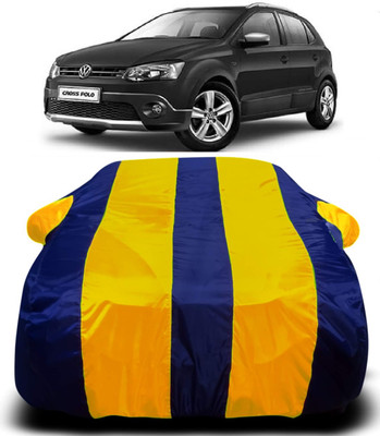 AXLOZ Car Cover For Volkswagen Polo Cross (With Mirror Pockets)(Multicolor)