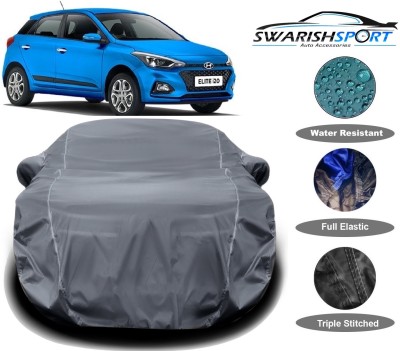 Swarish Car Cover For Hyundai Elite i20 (With Mirror Pockets)(Grey)