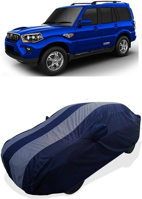 Coxtor Car Cover For Mahindra Scorpio S10 4WD (With Mirror Pockets)(Grey)