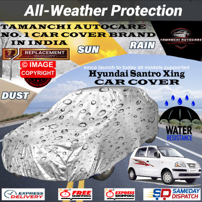 Tamanchi Autocare Car Cover For Hyundai Santro Xing(Silver)