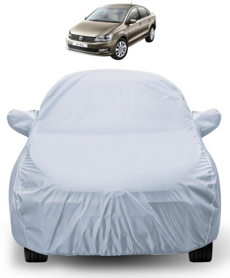 Auto Hub Car Cover For Volkswagen Vento (With Mirror Pockets)(Silver)