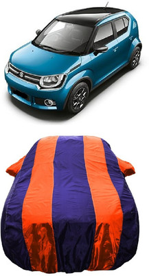 Wegather Car Cover For Maruti Suzuki Ignis 1.2 Alpha Petrol (With Mirror Pockets)(Orange)