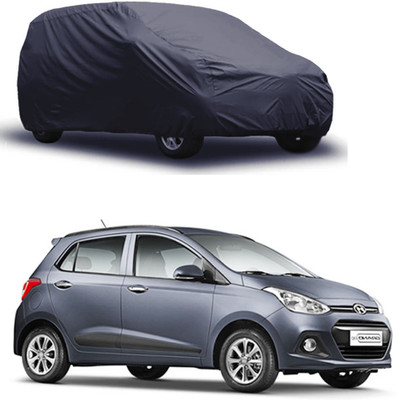 ROYAL AUTO MART Car Cover For Hyundai Grand i10 (Without Mirror Pockets)(Grey)