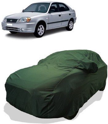Coxtor Car Cover For Hyundai Accent Viva (With Mirror Pockets)(Gold)
