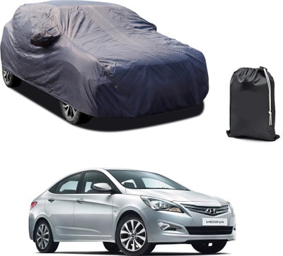 PAGORA Car Cover For Hyundai Fluidic Verna 4S (With Mirror Pockets)(Grey)