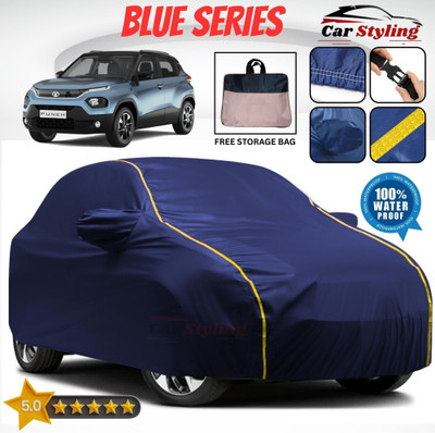 Car Styling Car Cover For Tata Punch EV, Punch (With Mirror Pockets)(Blue, Yellow, For 2019, 2020, 2021, 2022, 2023 Models)