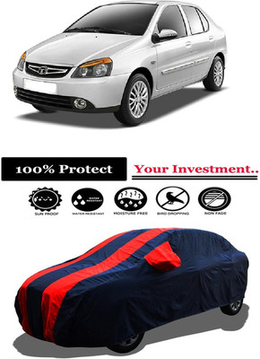 Amexride Car Cover For Tata Indigo eCS Emax CNG GLS (With Mirror Pockets)(Red)