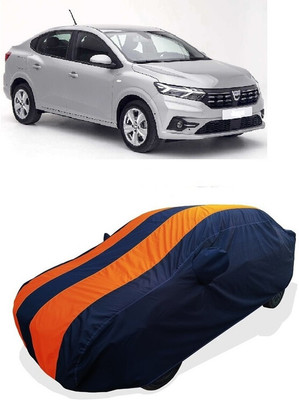 Coxtor Car Cover For Renault Logan (With Mirror Pockets)(Orange)