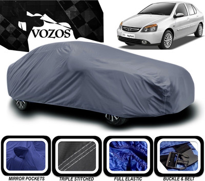 VOZOS Car Cover For Tata Indigo CS (With Mirror Pockets)(Grey)