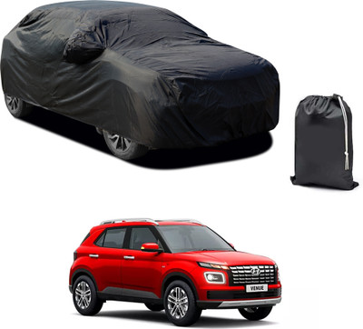 PAGORA Car Cover For Hyundai Venue (With Mirror Pockets)(Black)