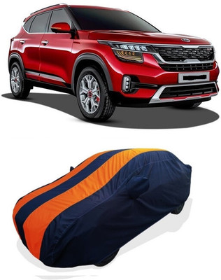 Coxtor Car Cover For Kia Seltos GTX AT 1.4 (With Mirror Pockets)(Orange)
