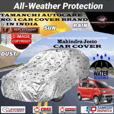 Tamanchi Autocare Car Cover For Mahindra Jeeto(Silver)