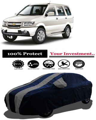 Amexride Car Cover For Chevrolet Tavera Neo 3 LT 8 Seats BSIII (With Mirror Pockets)(Grey)