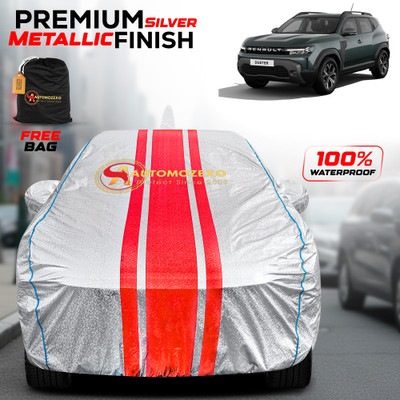 AUTOMOZEXO Car Cover For Renault Duster (With Mirror Pockets)(Silver, For 2025 Models)