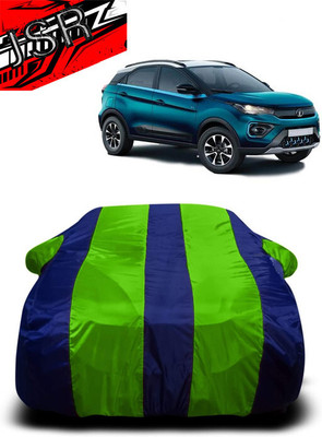 J S R Car Cover For Tata Nexon 1.2 Revotron XZ Plus Dual Tone (With Mirror Pockets)(Green, Blue)