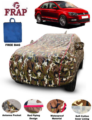 Frap Car Cover For Volkswagen Vento, Vento 1.6L, Vento EX, Vento LX (With Mirror Pockets)(Multicolor)