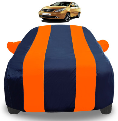 Amanzo Car Cover For Tata Manza (With Mirror Pockets)(Orange)