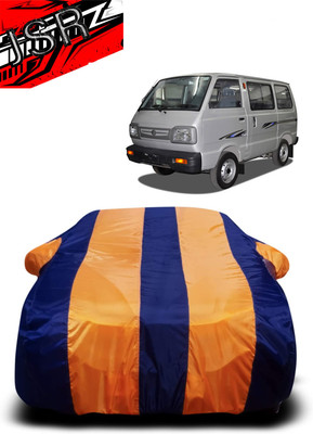 J S R Car Cover For Maruti Suzuki Omni (With Mirror Pockets)(Black, Orange)