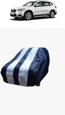 ATBROTHERS Car Cover For BMW X1 sDrive 20d xLine (Without Mirror Pockets)(White, Blue)