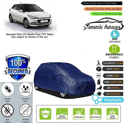 Tamanchi Autocare Car Cover For Hyundai Elite i20 Sportz Plus CVT Petrol(Blue)