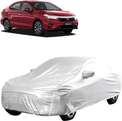 AutoRetail Car Cover For Honda City i-Vtec (With Mirror Pockets)(Silver, For 2020, 2021, 2022, 2023, 2024 Models)