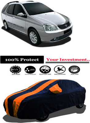 Amexride Car Cover For Tata Indigo Marina (With Mirror Pockets)(Orange)