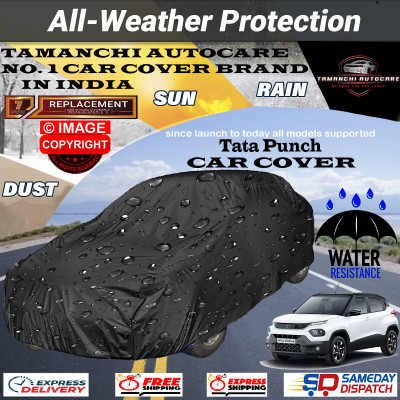 Tamanchi Autocare Car Cover For Tata Punch(Black)