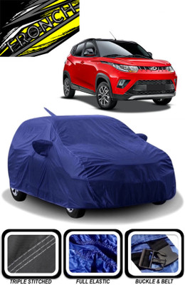 FRONCH Car Cover For Mahindra KUV100 (With Mirror Pockets)(Blue)